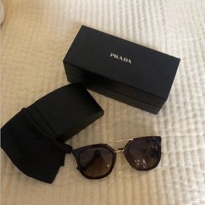 prada sunglasses in brown